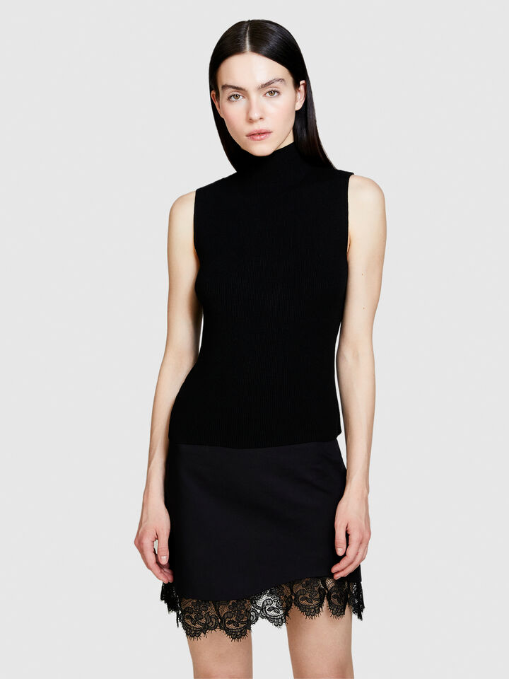 Knit top - women's tops - Black | Sisley image number 4